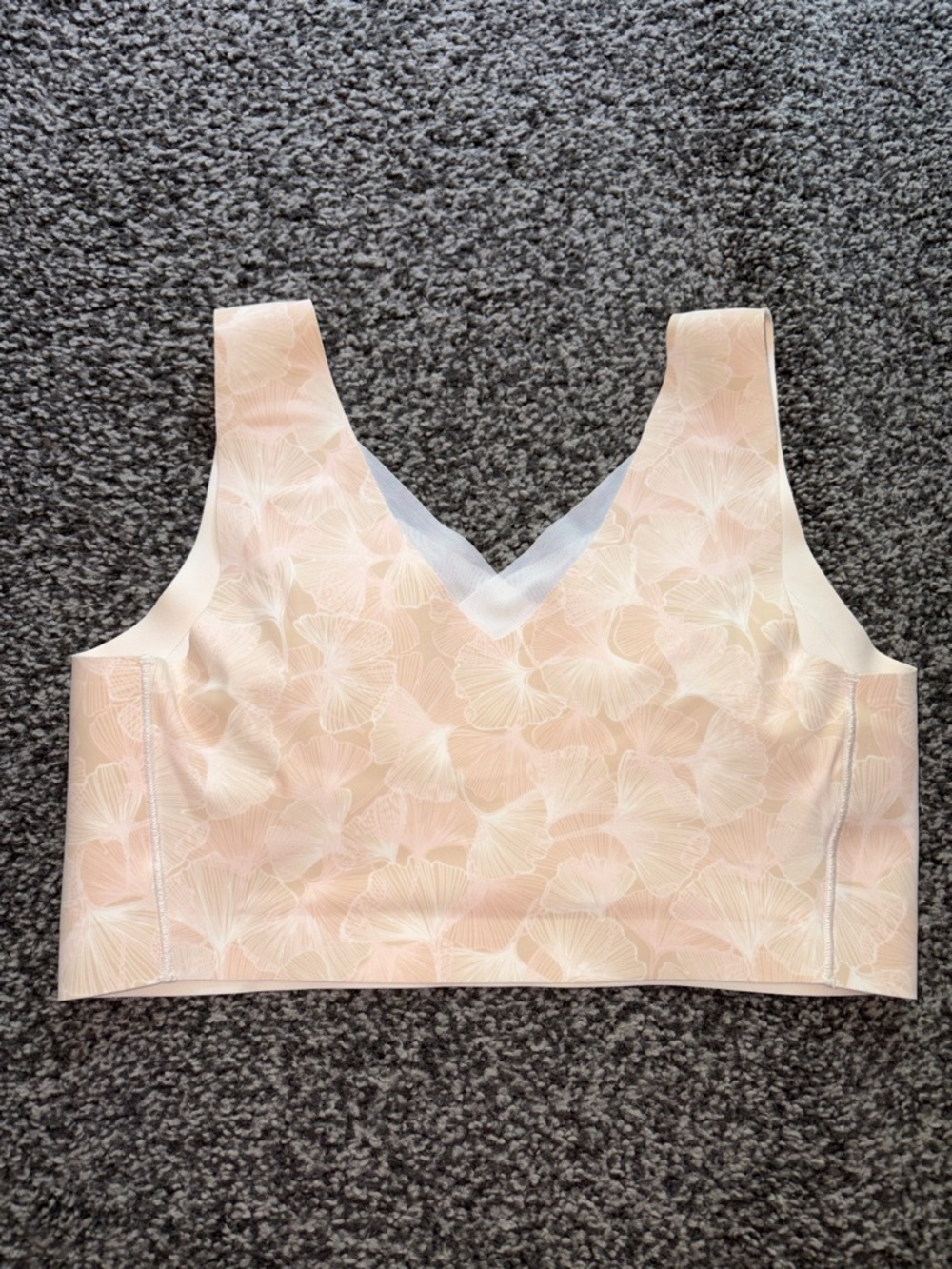 Evelyn & Bobbie Women’s The Defy Mesh Bra Wireless Seamless Gingko Sand Size L - Picture 2 of 9